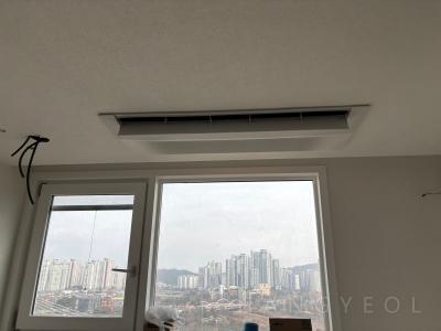 대전광역시 유성구 상대동 도안신도시9블록 트리풀시티아파트 시스템에어컨 시공 현장 3